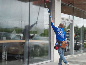 office building window cleaning